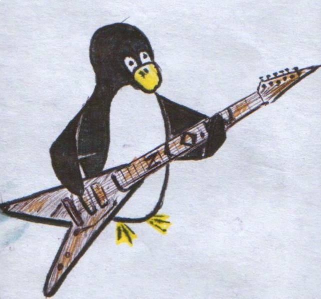 пингвин гитарист